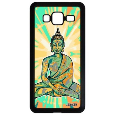Защитный чехол на мобильный // Samsung Galaxy J3 2016 // "Будда" Портрет Индия, Utaupia, розовый