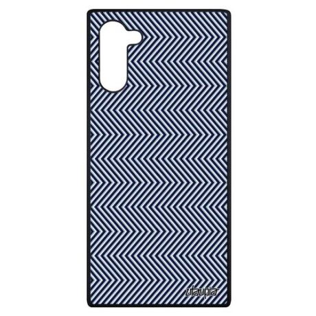 Противоударный чехол на мобильный // Samsung Galaxy Note 10 // "Зигзаг" Стиль Illusion, Utaupia, фиолетовый