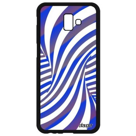 Красивый чехол на телефон // Samsung Galaxy J6 Plus 2018 // "Иллюзия торнадо" Водоворот Мираж, Utaupia, розовый