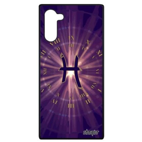 Модный чехол на // Samsung Galaxy Note 10 // "Гороскоп Близнецы" Стиль Дизайн, Utaupia, фиолетовый