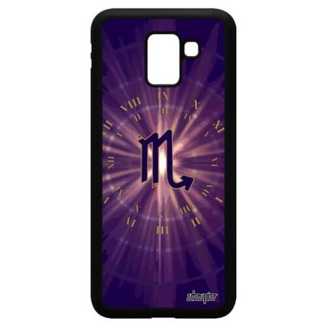 Защитный чехол для смартфона // Samsung Galaxy J6 2018 // "Гороскоп Козерог" Zodiac Зодиак, Utaupia, фиолетовый