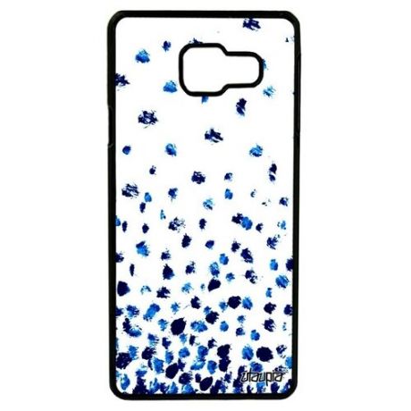 Яркий чехол на мобильный // Samsung Galaxy A3 2016 // "Снег" Кружочки Пыль, Utaupia, белый