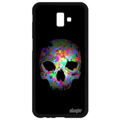 Защитный чехол на смартфон // Galaxy J6 Plus 2018 // "Череп" Дизайн Мертвец, Utaupia, оранжевый