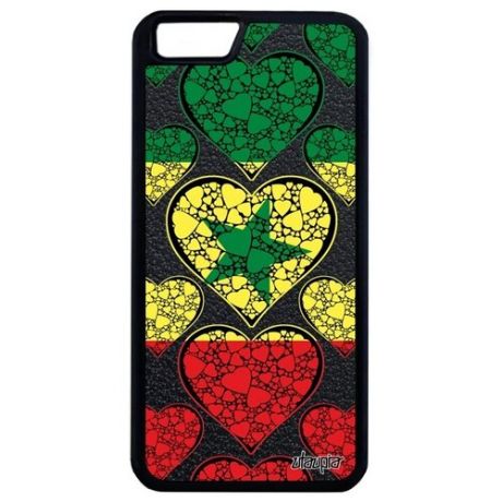 Защитный чехол для мобильного // iPhone 6 Plus // "Флаг Конго Браззавиль с сердцем" Патриот Страна, Utaupia, цветной