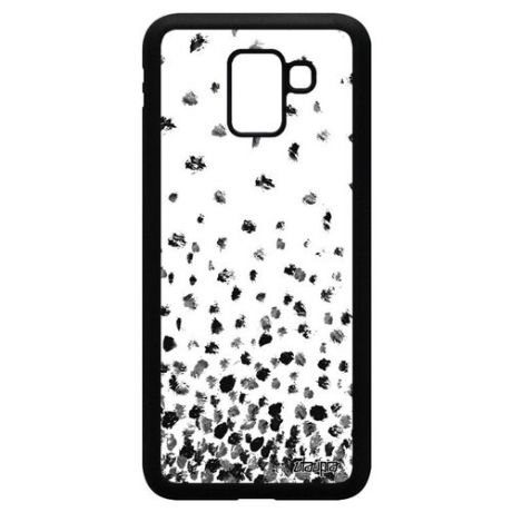 Красивый чехол для смартфона // Galaxy J6 2018 // "Снег" Дождь Узор, Utaupia, белый