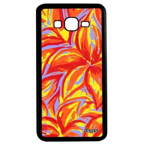 Противоударный чехол для смартфона // Galaxy Grand Prime // "Цветочный узор" Дизайн Рисунок, Utaupia, цветной