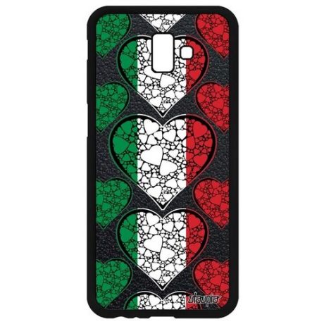 Противоударный чехол для смартфона // Galaxy J6 Plus 2018 // "Флаг Марокко с сердцем" Любовь Государственный, Utaupia, цветной