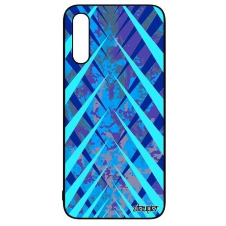 Защитный чехол на // Samsung Galaxy A50 // "Дизайн сталактит" Иллюзия Лед, Utaupia, синий