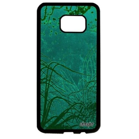Красивый чехол на // Galaxy S7 Edge // "Травы" Пляж Морские, Utaupia, фуксия