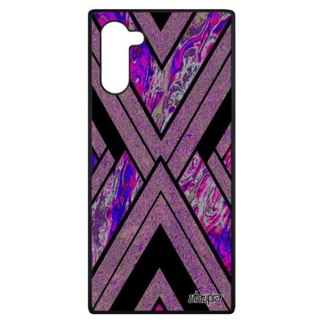 Защитный чехол на смартфон // Galaxy Note 10 // "Икс-орнамент" Символ Треугольник, Utaupia, фиолетовый