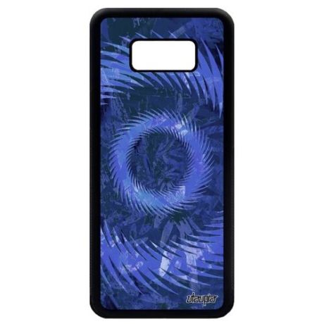 Противоударный чехол для мобильного // Samsung Galaxy S8 Plus // "Мандала спираль" Круг Узор, Utaupia, синий