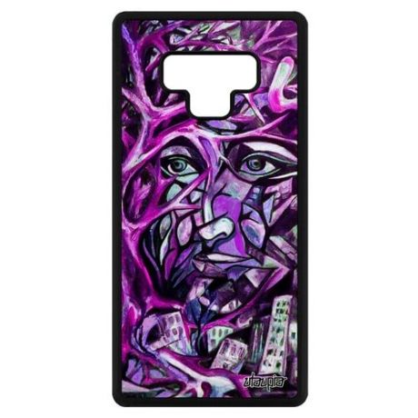 Необычный чехол для смартфона // Samsung Galaxy Note 9 // "Взгляд" Стрит-арт Картина, Utaupia, фиолетовый