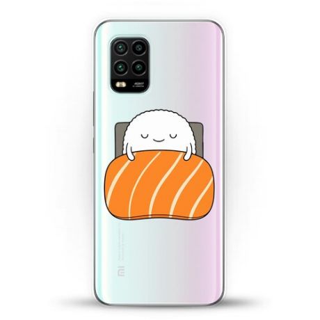 Силиконовый чехол Суши засыпает на Xiaomi Mi 10 Lite