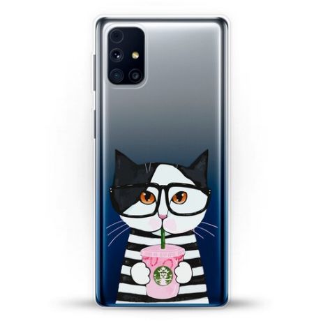 Силиконовый чехол Кот в очках на Samsung Galaxy M31s