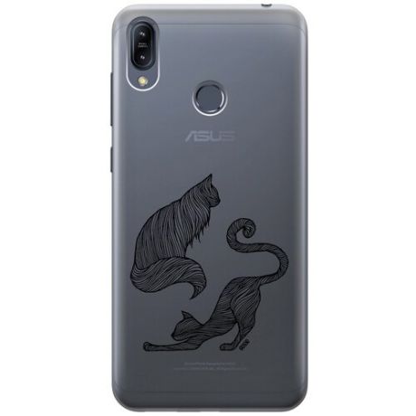 Ультратонкий силиконовый чехол-накладка Transparent для Asus Zenfone Max (M2) ZB633KL с 3D принтом 