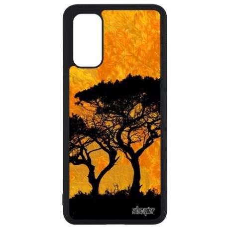 Противоударный чехол на мобильный // Samsung Galaxy S20 // "Гренадил" Дерево Пейзаж, Utaupia, серый