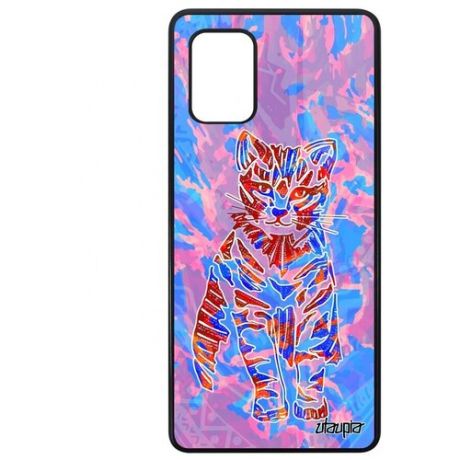 Защитный чехол для мобильного // Galaxy A71 // "Кот" Бенгальский Cat, Utaupia, розовый