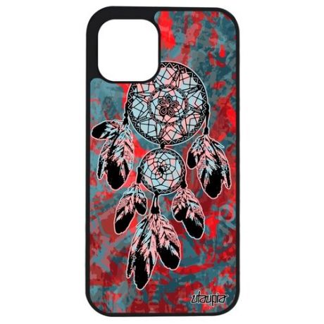 Защитный чехол для смартфона // iPhone 12 Mini // "Ловец снов" Индейский Дизайн, Utaupia, серый