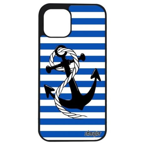 Ударопрочный чехол для // iPhone 12 Pro Max // "Якорь" Капитан Плавание, Utaupia, красный
