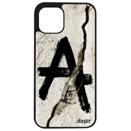 Красивый чехол для мобильного // Apple iPhone 12 // "Анархия" Анархизм Дизайн, Utaupia, серый