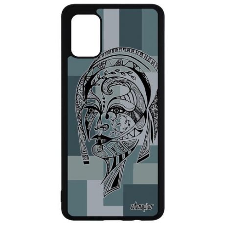 Дизайнерский чехол на телефон // Samsung Galaxy A51 // "Портрет женщины" Fleur Девушка, Utaupia, серый
