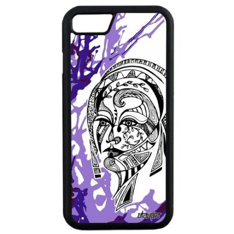 Защитный чехол для телефона // iPhone SE 2020 // "Портрет женщины" Лицо Fleur, Utaupia, цветной