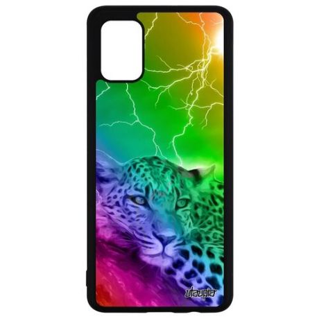 Ударопрочный чехол для телефона // Samsung Galaxy A51 // "Леопард" Пантера Кошачьи, Utaupia, розовый