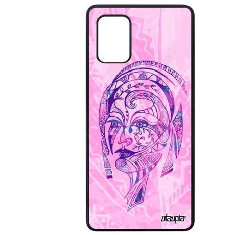Противоударный чехол для мобильного // Samsung Galaxy A71 // "Портрет женщины" Этнический Лицо, Utaupia, цветной