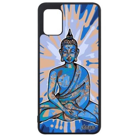 Противоударный чехол для смартфона // Galaxy A31 // "Будда" Buddha Индия, Utaupia, голубой
