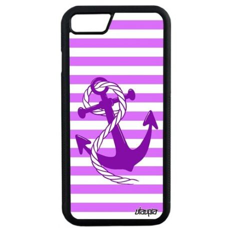 Защитный чехол на // iPhone SE 2020 // "Якорь" Плавание Цепь, Utaupia, темно-розовый