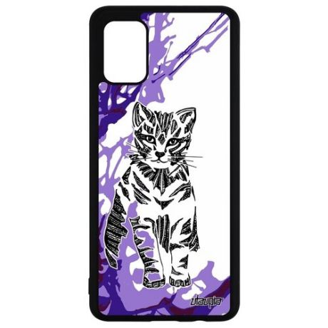 Защитный чехол на телефон // Samsung Galaxy A51 // "Кот" Дизайн Пушистый, Utaupia, фиолетовый