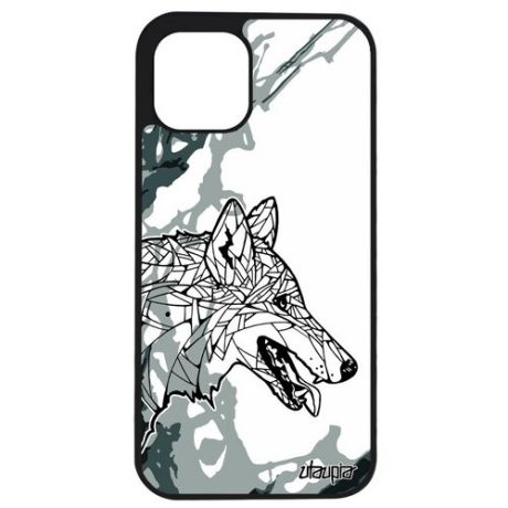 Новый чехол для мобильного // iPhone 12 Pro Max // "Волк" Хаски Wolf, Utaupia, розовый