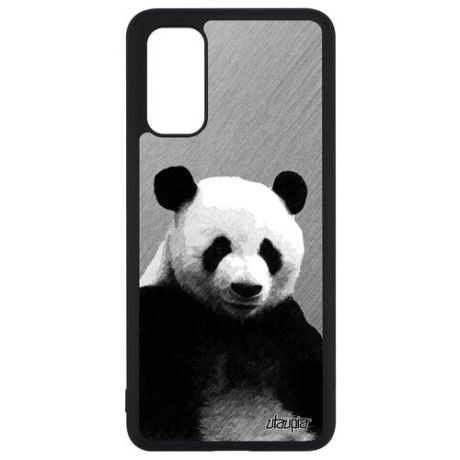 Противоударный чехол для смартфона // Galaxy S20 // "Большая панда" Бамбук Тибет, Utaupia, оранжевый