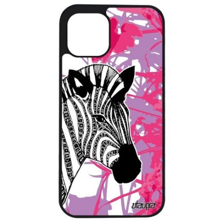 Красивый чехол для смартфона // iPhone 12 Mini // "Зебра" Стиль Zebra, Utaupia, цветной