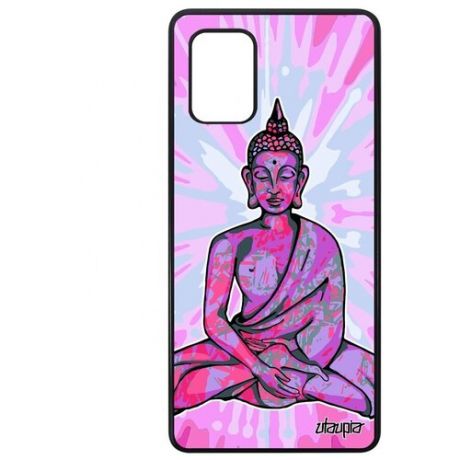 Противоударный чехол для смартфона // Galaxy A71 // "Будда" Тайланд Азия, Utaupia, фиолетовый