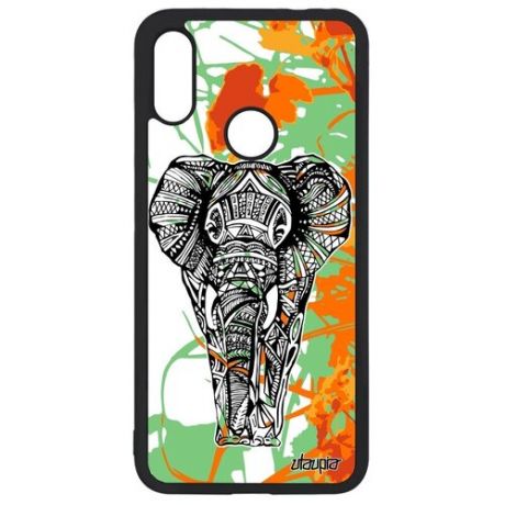 Красивый чехол на смартфон // Xiaomi Redmi Note 7 // "Слон" Африканский Дизайн, Utaupia, цветной