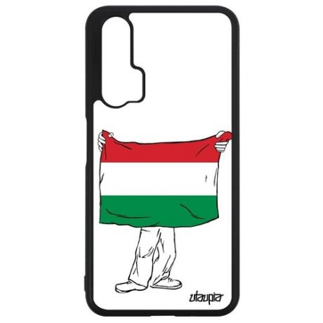 Дизайнерский чехол на мобильный // Honor 20 // "Флаг Австрии с руками" Стиль Дизайн, Utaupia, белый