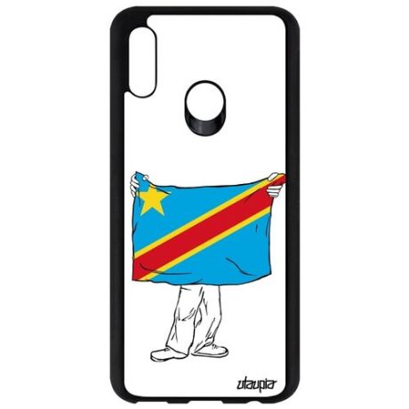 Необычный чехол на смартфон // Honor 10 Lite // "Флаг Южной Африки с руками" Патриот Страна, Utaupia, белый