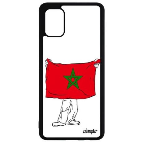 Противоударный чехол для телефона // Samsung Galaxy A51 // "Флаг Португалии с руками" Стиль Путешествие, Utaupia, белый
