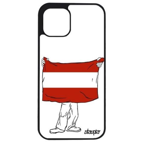 Противоударный чехол для мобильного // iPhone 12 Mini // "Флаг Швейцарии с руками" Государственный Путешествие, Utaupia, белый