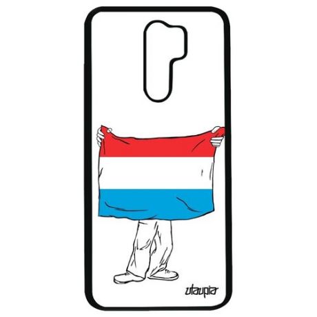 Необычный чехол для // Xiaomi Redmi 9 // "Флаг Голландии с руками" Путешествие Страна, Utaupia, белый