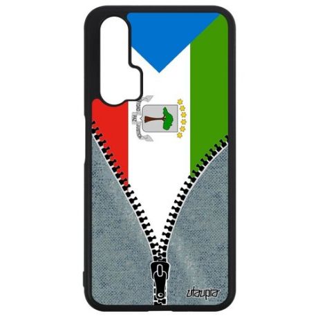 Дизайнерский чехол на // Honor 20 // "Флаг Италии на молнии" Страна Патриот, Utaupia, серый