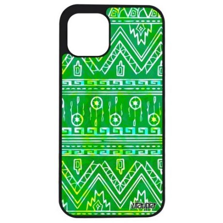 Защитный чехол на // Apple iPhone 12 Mini // "Ацтекские мотивы" Декоративный Дизайн, Utaupia, светло-зеленый
