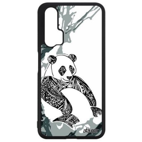 Дизайнерский чехол для телефона // Honor 20 Pro // "Панда" Медведь Panda, Utaupia, розовый