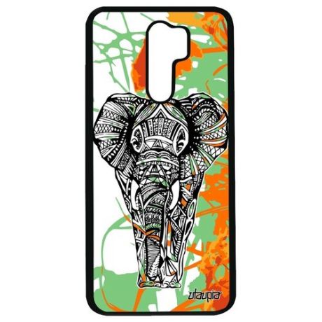 Противоударный чехол для // Xiaomi Redmi 9 // "Слон" Древний Elephant, Utaupia, розовый