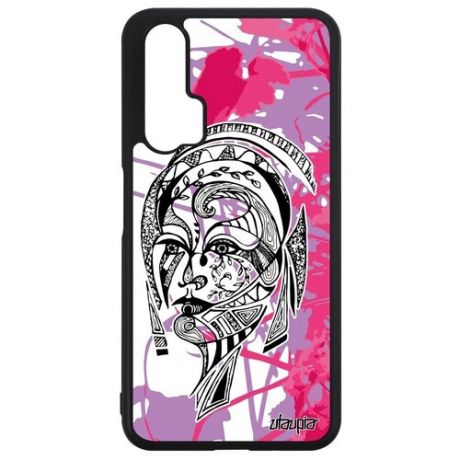 Противоударный чехол на мобильный // Honor 20 // "Портрет женщины" Woman Дизайн, Utaupia, розовый