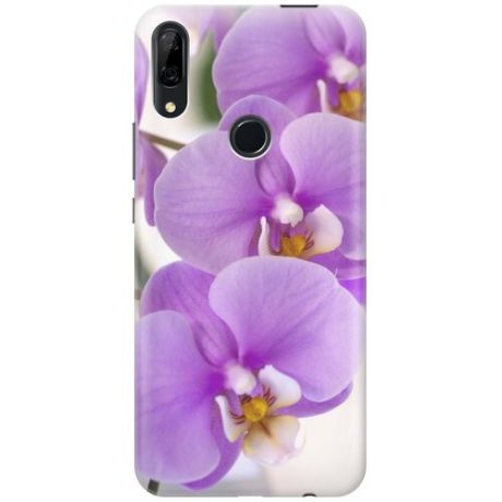 Ультратонкий силиконовый чехол-накладка для Huawei P Smart Z / Honor 9X с принтом "Сиреневые орхидеи"