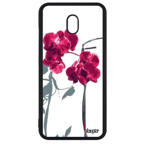 Красивый чехол для мобильного // Xiaomi Redmi 8A // "Цветы" Природа Флора, Utaupia, розовый