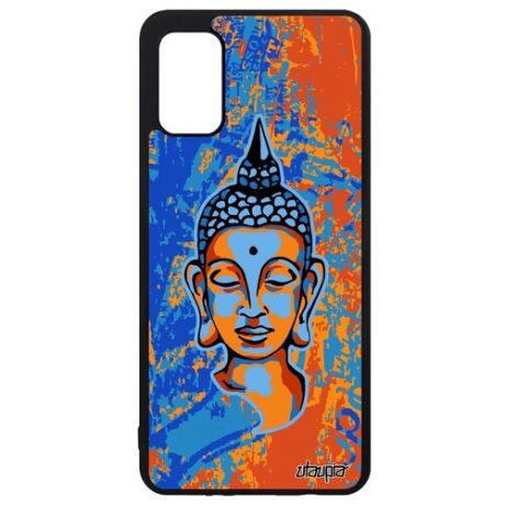 Качественный чехол для // Samsung Galaxy A41 // "Будда" Мандала Портрет, Utaupia, голубой