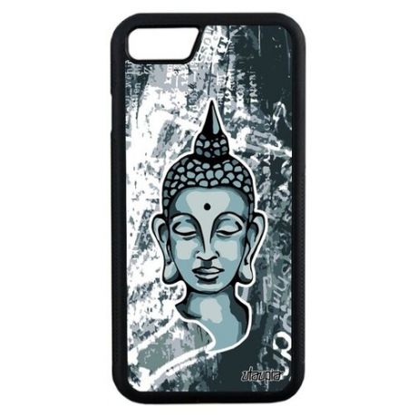 Противоударный чехол для смартфона // Apple iPhone 8 // "Будда" Buddha Индия, Utaupia, оранжевый